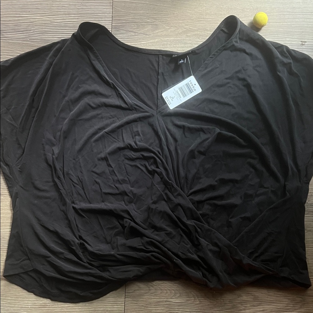 Torrid Black Draped Women's Blouse